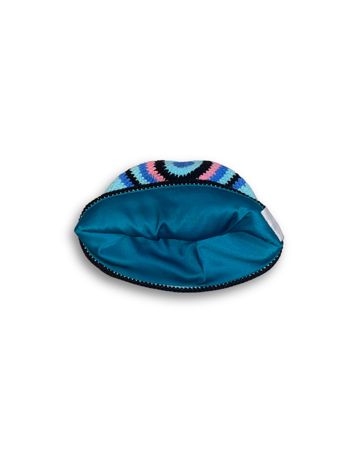 JOS Satin-lined Crochet Bucket Hat